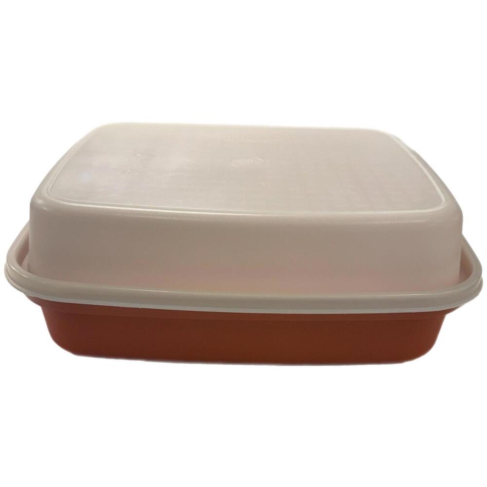 Vintage Tupperware 12” Season Serve Marinade Keeper Container #1518-4 Paprika